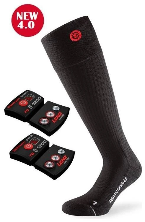 Lenz Heat Sock 4.0 Toe Cap + Lith.pack Lenz Heat Sock 4.0 Toe Cap + Lith.pack -Skischoenen Winkel lenz heat sock 4 0 toe cap lith pack black 0